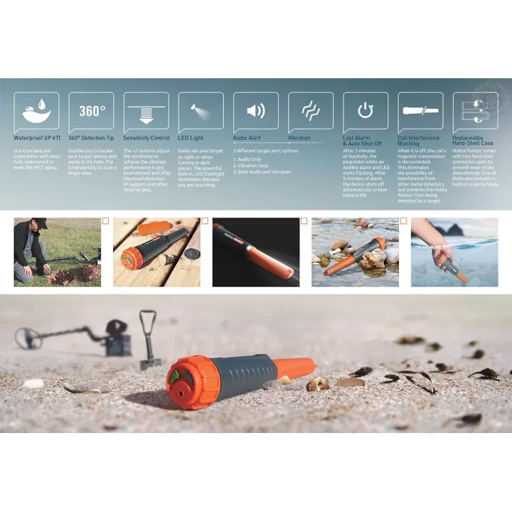 NOKTA Pointer 18kHz – ręczny wykrywacz metali IP67
