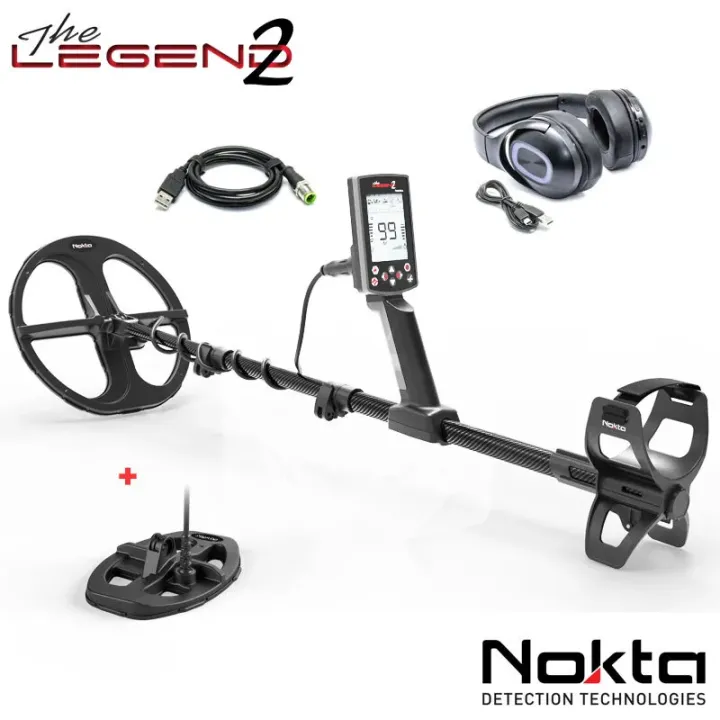 Wodoszczelny wykrywacz metali NOKTA The Legend 2 LD28 DD 11" + LD21 DD 8" detektor