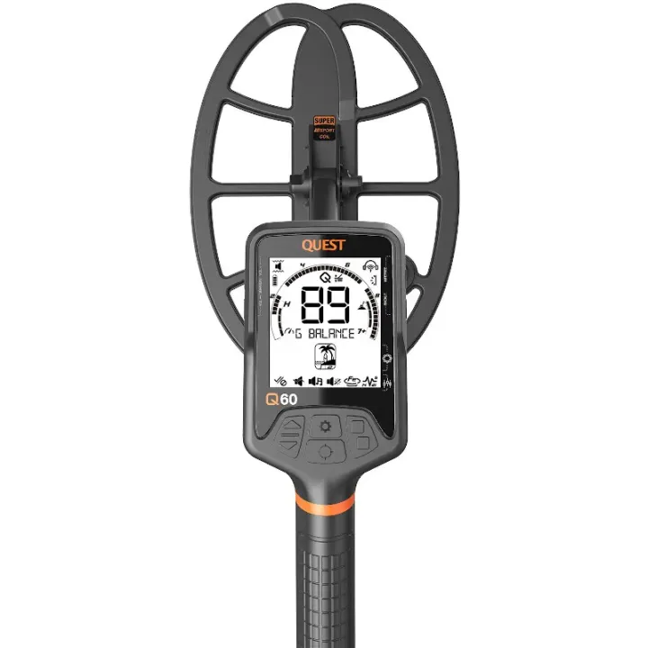 Wykrywacz metali Quest Q60 + Xpointer Land | Wodoodporny detektor VLF
